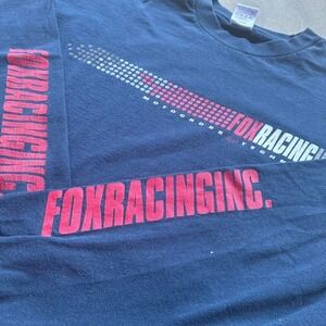 Vintage Fox Racing Long Sleeve Tee Boxy Sleeve Hits Moto Graphic